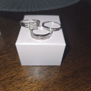 Engagement ring set for his/her